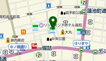ファミリーマート高知中央公園前 共同出張所(イーネットATM)の地図画像