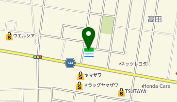 ファミリーマート寒河江高田 共同出張所(イーネットATM)の地図画像