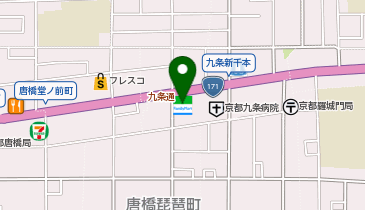 ファミリーマート唐橋羅城門町 共同出張所(イーネットATM)の地図画像