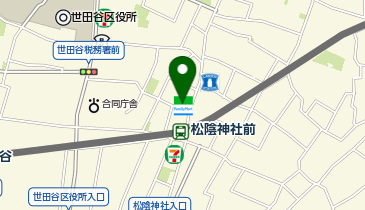ファミリーマート松陰神社駅前 共同出張所(イーネットATM)の地図画像