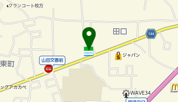ファミリーマート枚方田口二丁目 共同出張所(イーネットATM)の地図画像