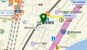 ファミリーマート京急鶴見駅前 共同出張所(イーネットATM)の地図画像