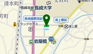 ファミリーマート長崎大橋 共同出張所(イーネットATM)の地図画像