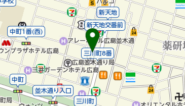 ファミリーマート広島中央通り 共同出張所(イーネットATM)の地図画像