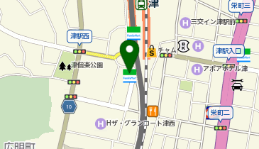 ファミリーマート津駅西 共同出張所(イーネットATM)の地図画像