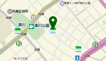 ファミリーマート湊川公園南 共同出張所(イーネットATM)の地図画像