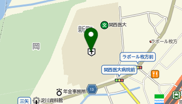 ファミリーマート関西医科大学附属病院 共同出張所(イーネットATM)の地図画像