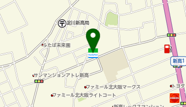ファミリーマート新高小学校前 共同出張所(イーネットATM)の地図画像