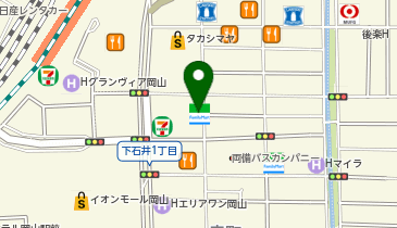 ファミリーマート岡山錦町 共同出張所(イーネットATM)の地図画像