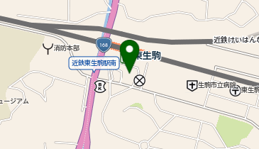 ファミリーマート近鉄東生駒駅前 共同出張所(イーネットATM)の地図画像