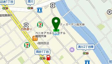 ファミリーマート福岡清川二丁目 共同出張所(イーネットATM)の地図画像