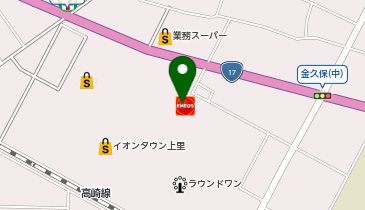 セルフイオン上里SSの地図画像