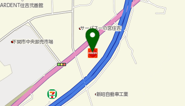 セルフ下関SSの地図画像