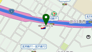 コスモ石油 セルフステーション札幌北インターの地図画像