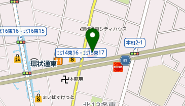 コスモ石油 セルフステーション北15条東の地図画像