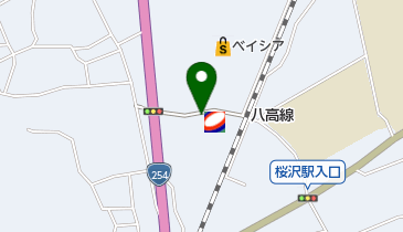 コスモ石油 セルフピュア寄居北ベイシアの地図画像