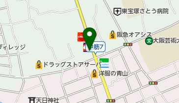 コスモ石油 セルフ宝塚中筋の地図画像