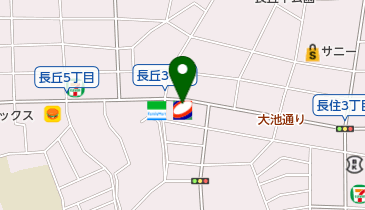 コスモ石油 セルフ&カーケア長住の地図画像