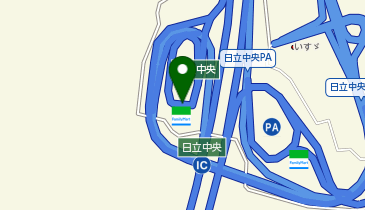 常磐自動車道 日立中央PA 下りの地図画像