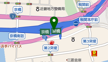 阪神高速3号神戸線 京橋PA 下り(西行き)の地図画像