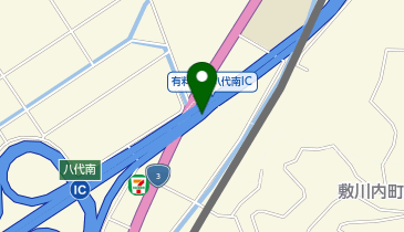 南九州西回り自動車道(八代-日奈久) 八代南IC 下り 出口の地図画像