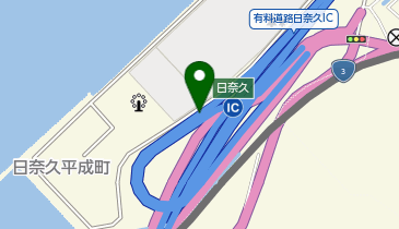 南九州西回り自動車道(八代-日奈久) 日奈久IC 上り 入口の地図画像