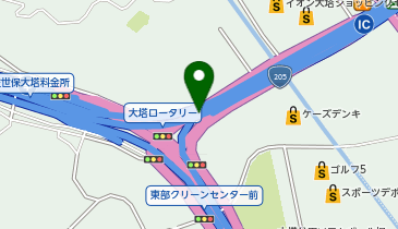 西九州自動車道 佐世保大塔IC 上り 入口の地図画像