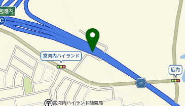 東九州自動車道 大分宮河内IC 上り 出口の地図画像