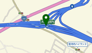 東九州自動車道 大分宮河内IC 上り 入口の地図画像
