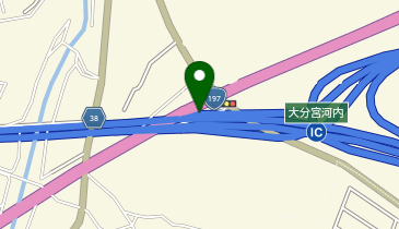 東九州自動車道 大分宮河内IC 下り 出口の地図画像