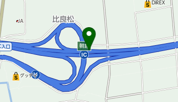 大分自動車道 朝倉IC 下り 入口の地図画像