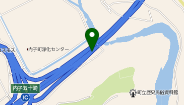 松山自動車道 内子五十崎IC 下り 出口の地図画像