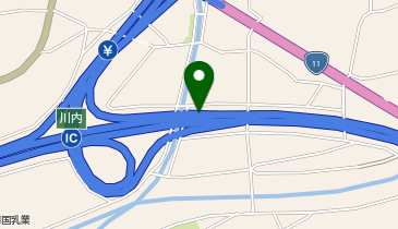 松山自動車道 川内IC 上り 入口の地図画像