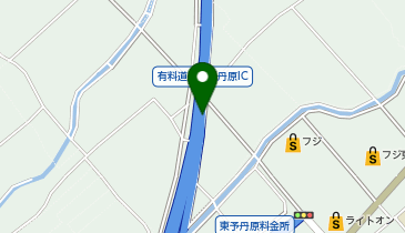 今治小松自動車道 東予丹原IC 下り 出口の地図画像