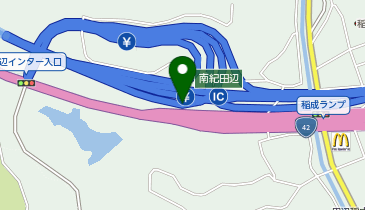 阪和自動車道 南紀田辺IC 上り 入口の地図画像