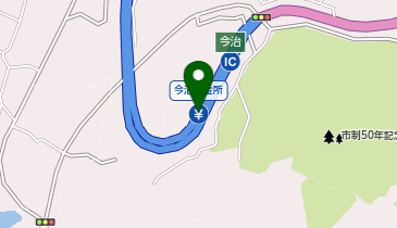 西瀬戸自動車道 今治IC 下り 出口の地図画像