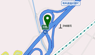 広島岩国道路 大野IC 上り 出口の地図画像