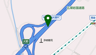 広島岩国道路 大野IC 下り 出口の地図画像