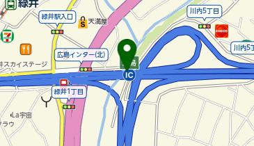 山陽自動車道 広島IC 上り 出口の地図画像