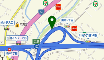 山陽自動車道 広島IC 上り 入口の地図画像