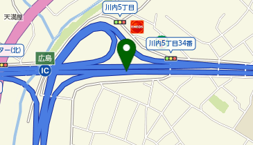 山陽自動車道 広島IC 下り 出口の地図画像