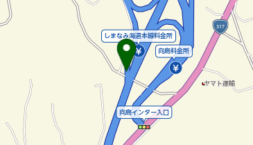 西瀬戸自動車道 向島IC 上り 出口の地図画像