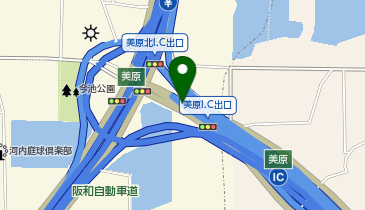南阪奈道路 美原IC 下り 入口の地図画像