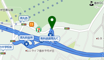 第二神明道路 高丸IC 上り 入口の地図画像