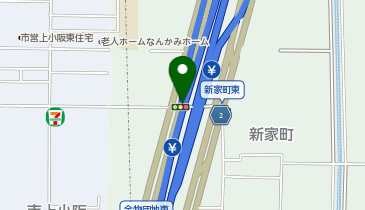 近畿自動車道 東大阪南IC 上り 出口の地図画像