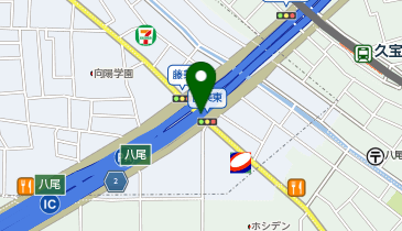 近畿自動車道 八尾IC 下り 出口の地図画像