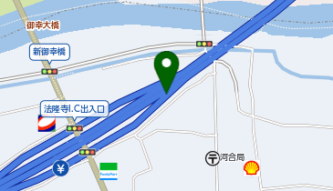 西名阪自動車道 法隆寺IC 上り 出口の地図画像