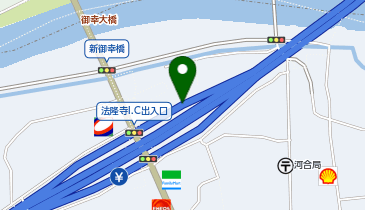 西名阪自動車道 法隆寺IC 下り 入口の地図画像