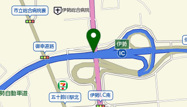 伊勢自動車道 伊勢IC 下り 出口の地図画像