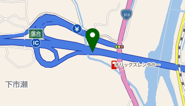 中国自動車道 落合IC 下り 出口の地図画像